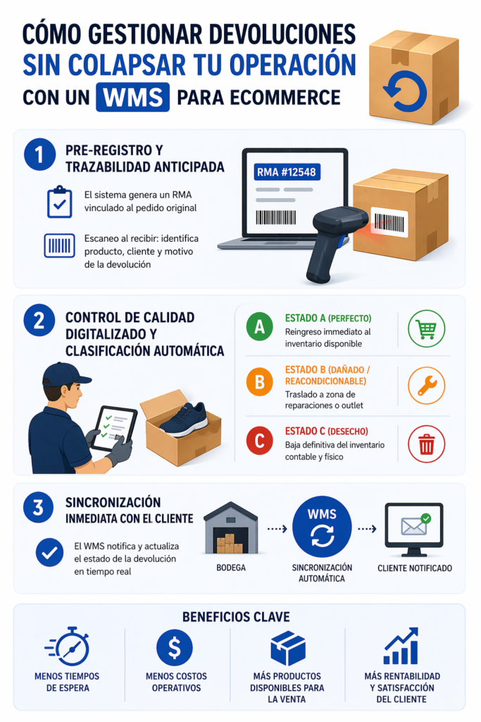 gestionar devoluciones ocn wms
