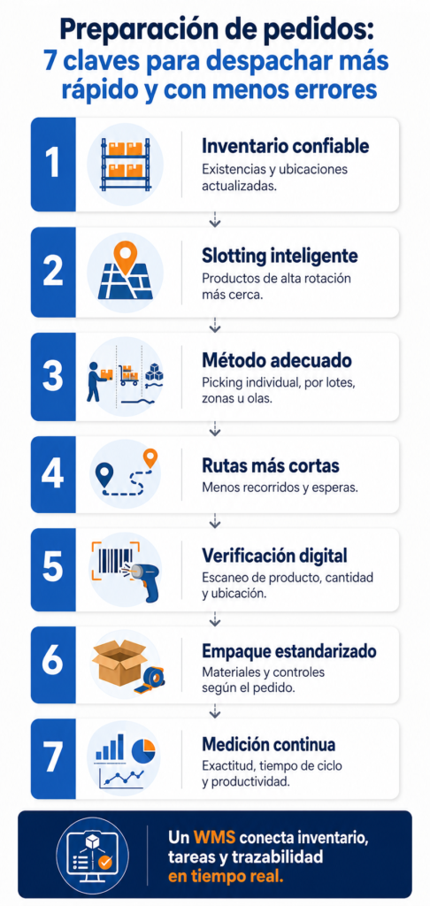 claves preparacion de pedidos