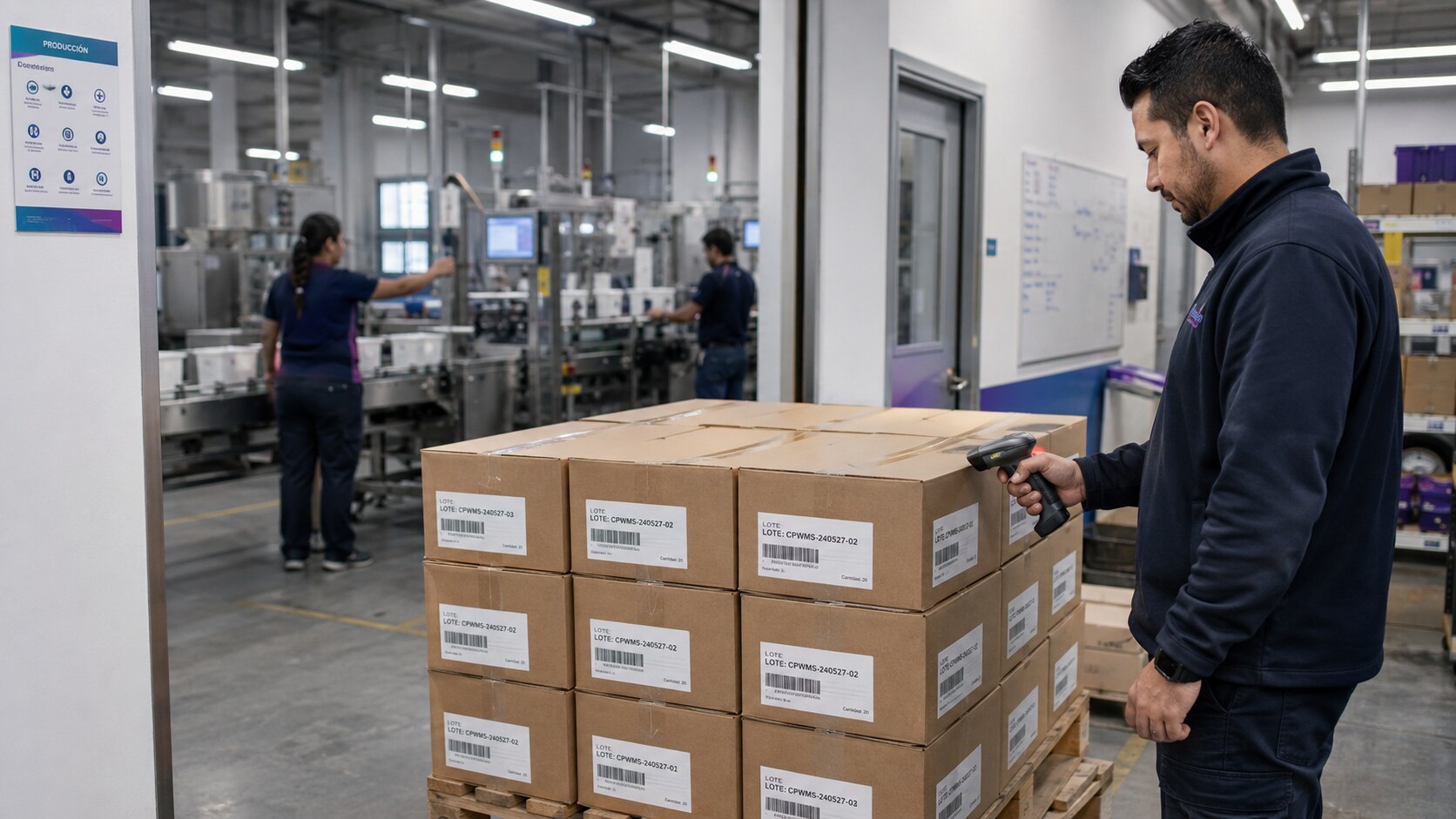 Control de lotes de producción en una planta industrial